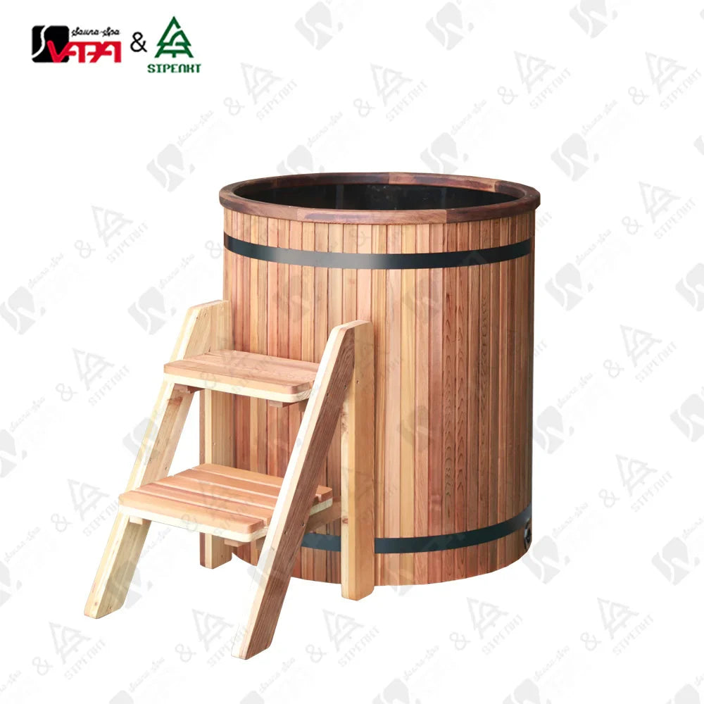 Custom Cold Plunge Tub Modern Red Cedar Alfresco Outdoor Living Australia