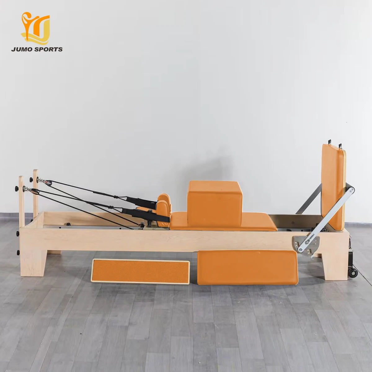 Maple Wood Pilates Reformer Studio Grade Adjustable Carriage Bed