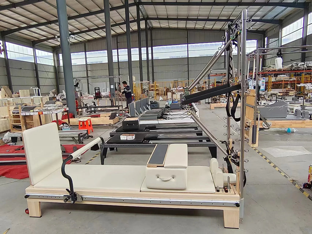 Infinity Footbar Pilates Reformer Tower Maple Wood 233cm