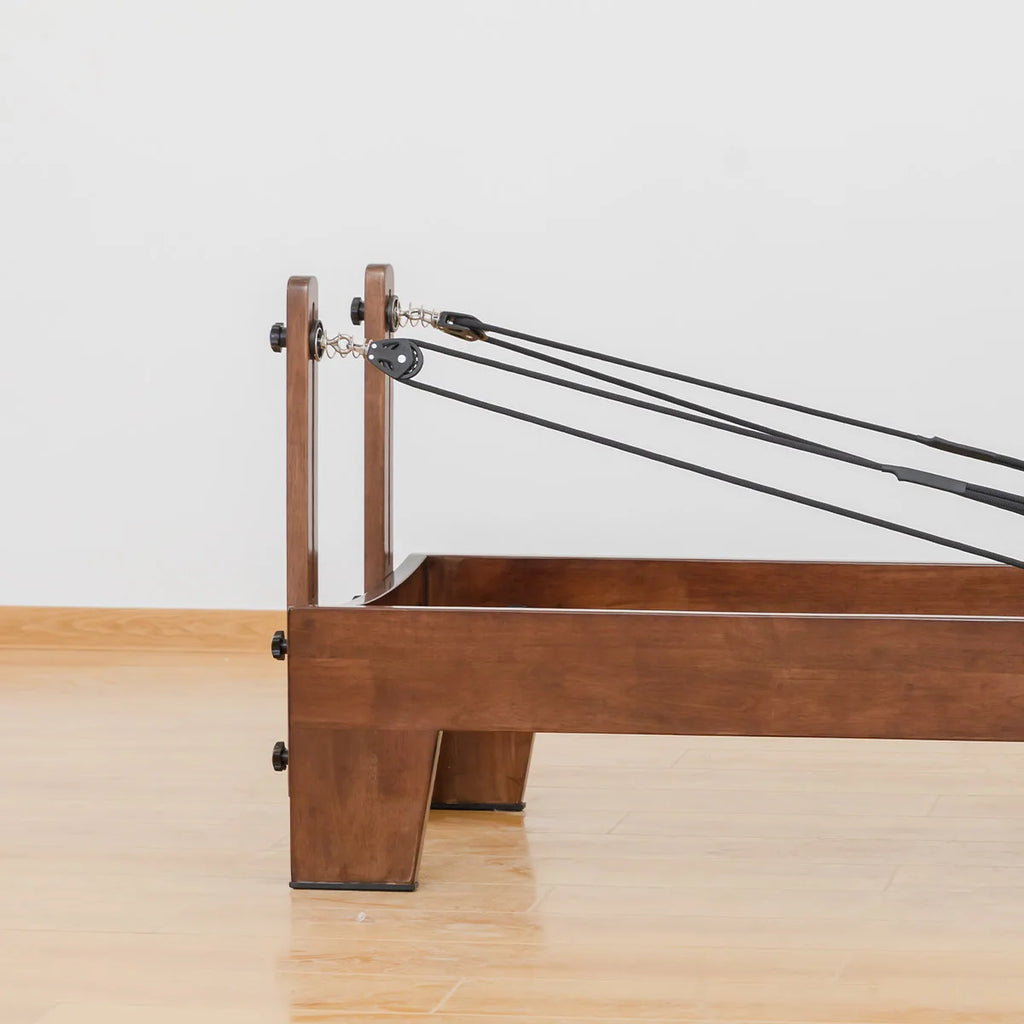 Walnut Wood Reformer Pilates Machine Professional Studio Bed