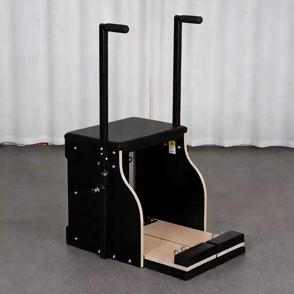 Professional Split-Pedal Stability Wunda Chair Maple Wood Black