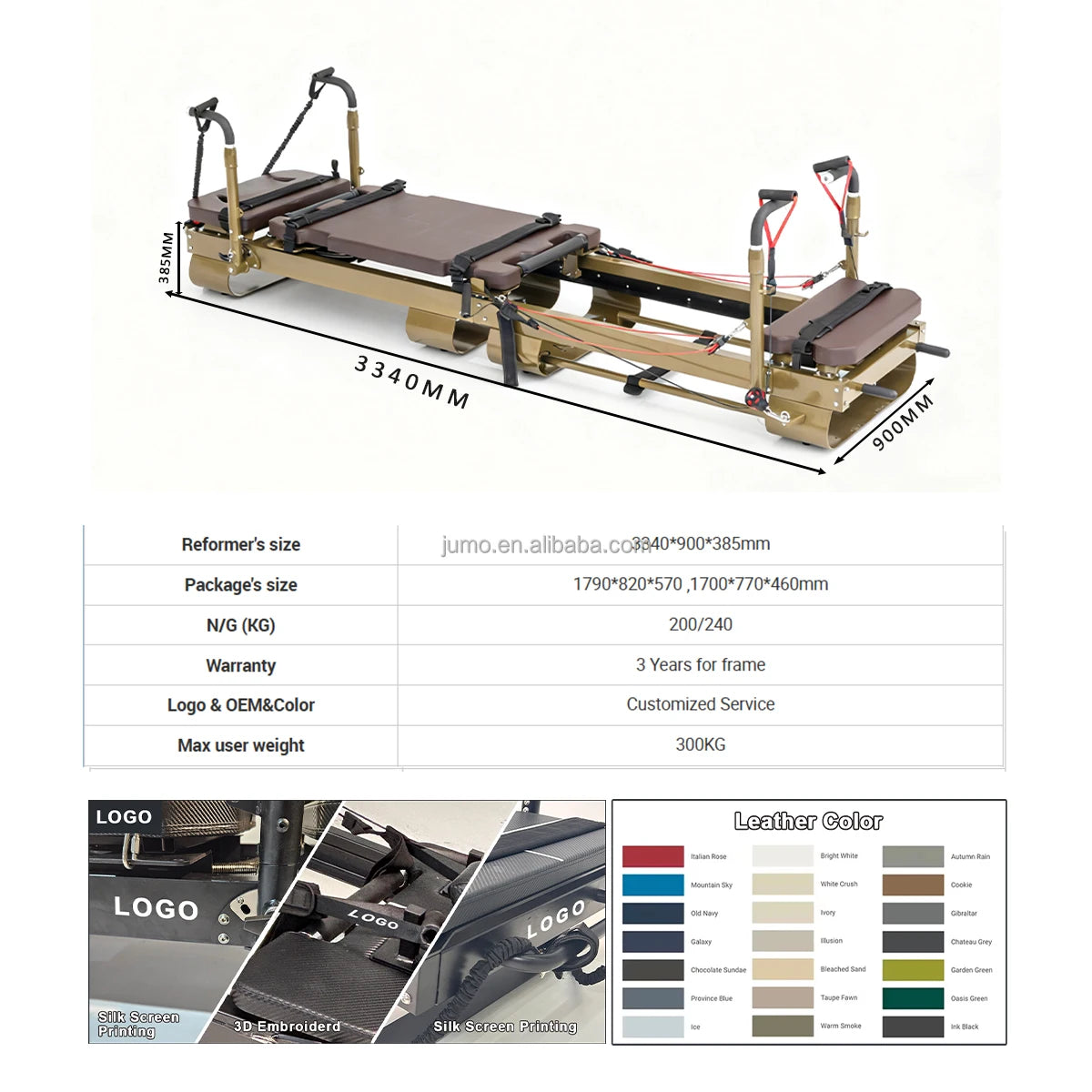 Professional Aluminium Pilates Reformer With Smooth Precision Glide System