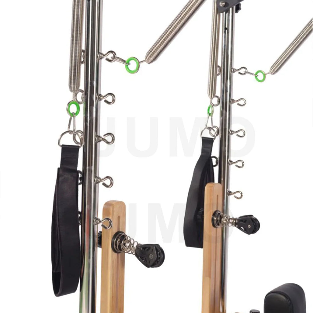 Commercial Oak Wood Pilates Reformer Tower Half Trapeze System