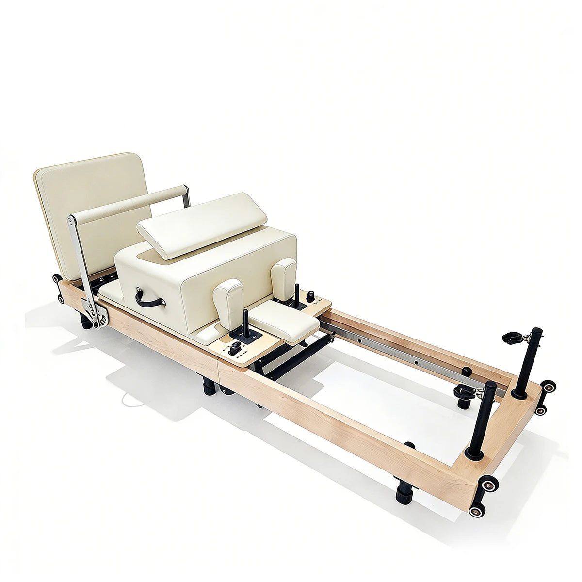 Foldable Maple Wood Pilates Reformer for Home and Studio