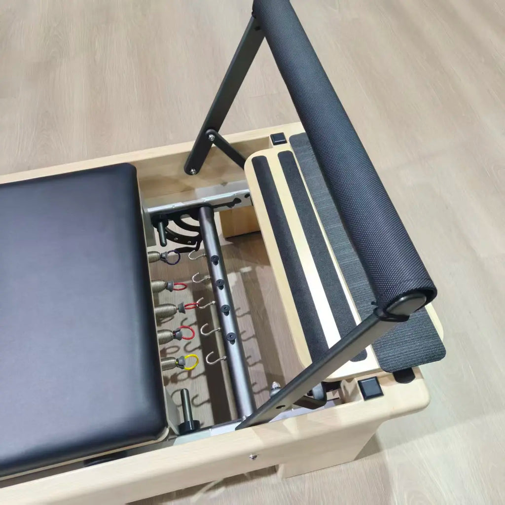 Maple Wood Pilates Reformer Tower Commercial Studio Grade Black