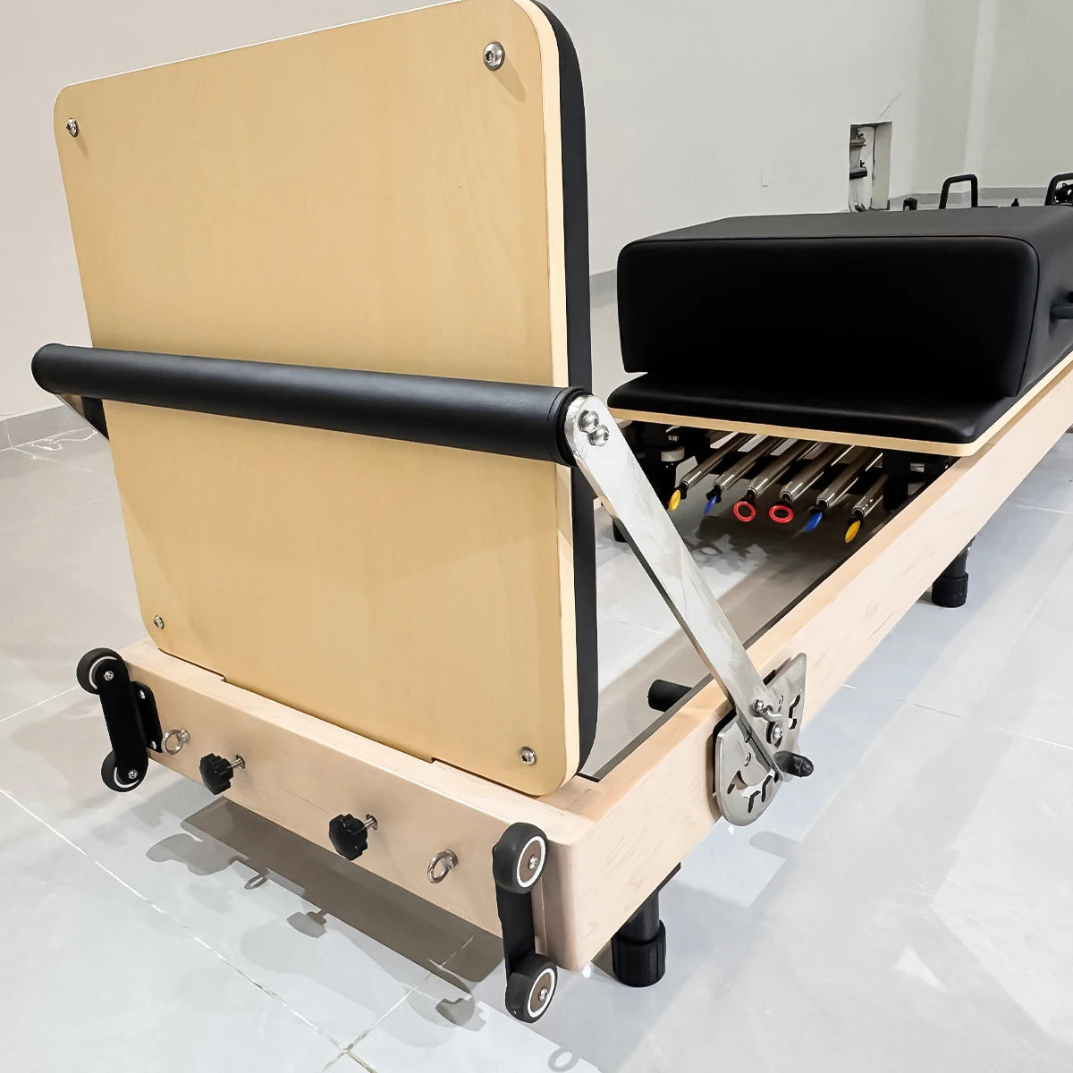Foldable Maple Wood Pilates Reformer for Home and Studio