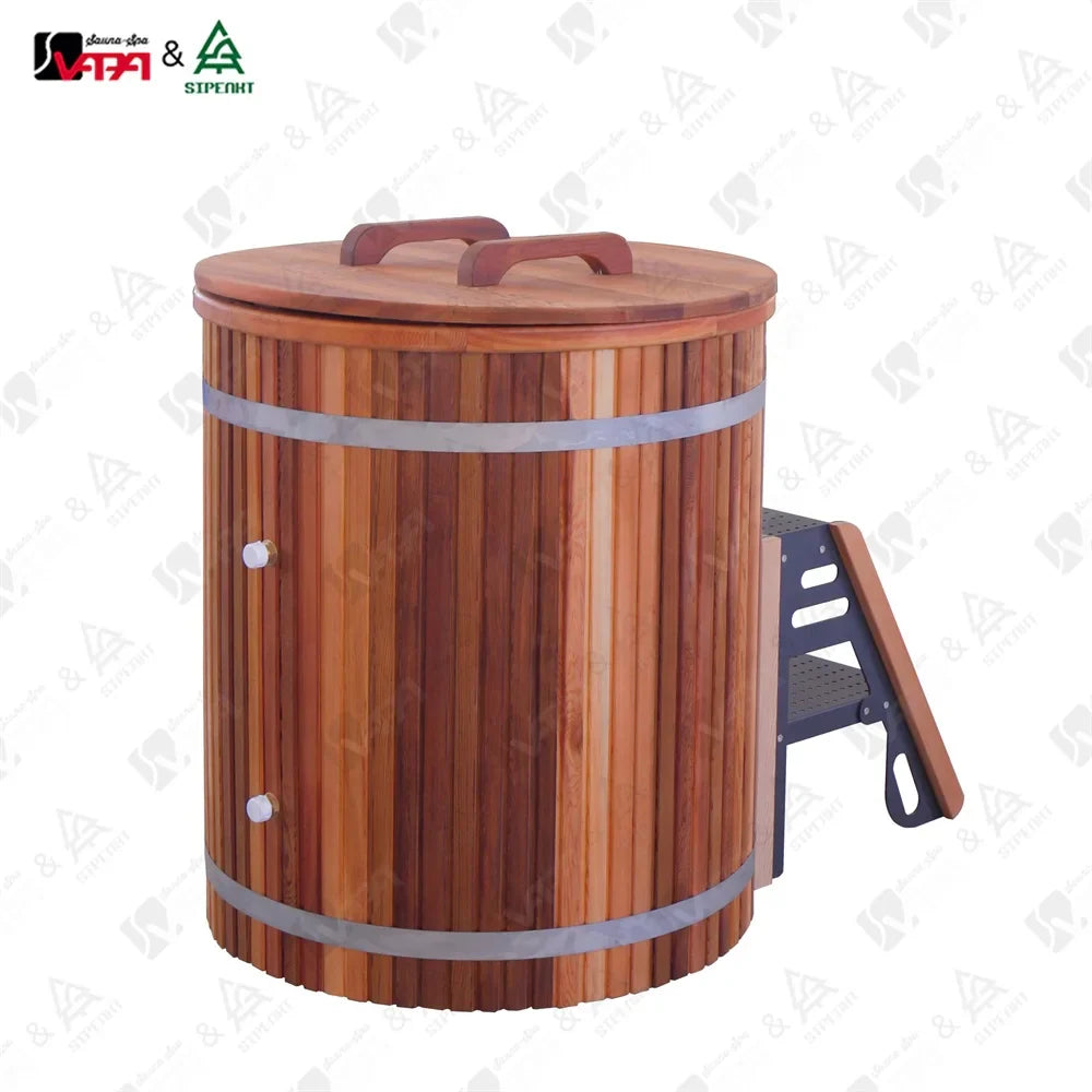 Modern Red Cedar Cold Plunge Tub Sculptural Alfresco Outdoor Living Australia