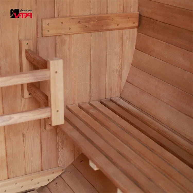 Panoramic Red Cedar Barrel Sauna Modern Design Alfresco Outdoor Living Australia