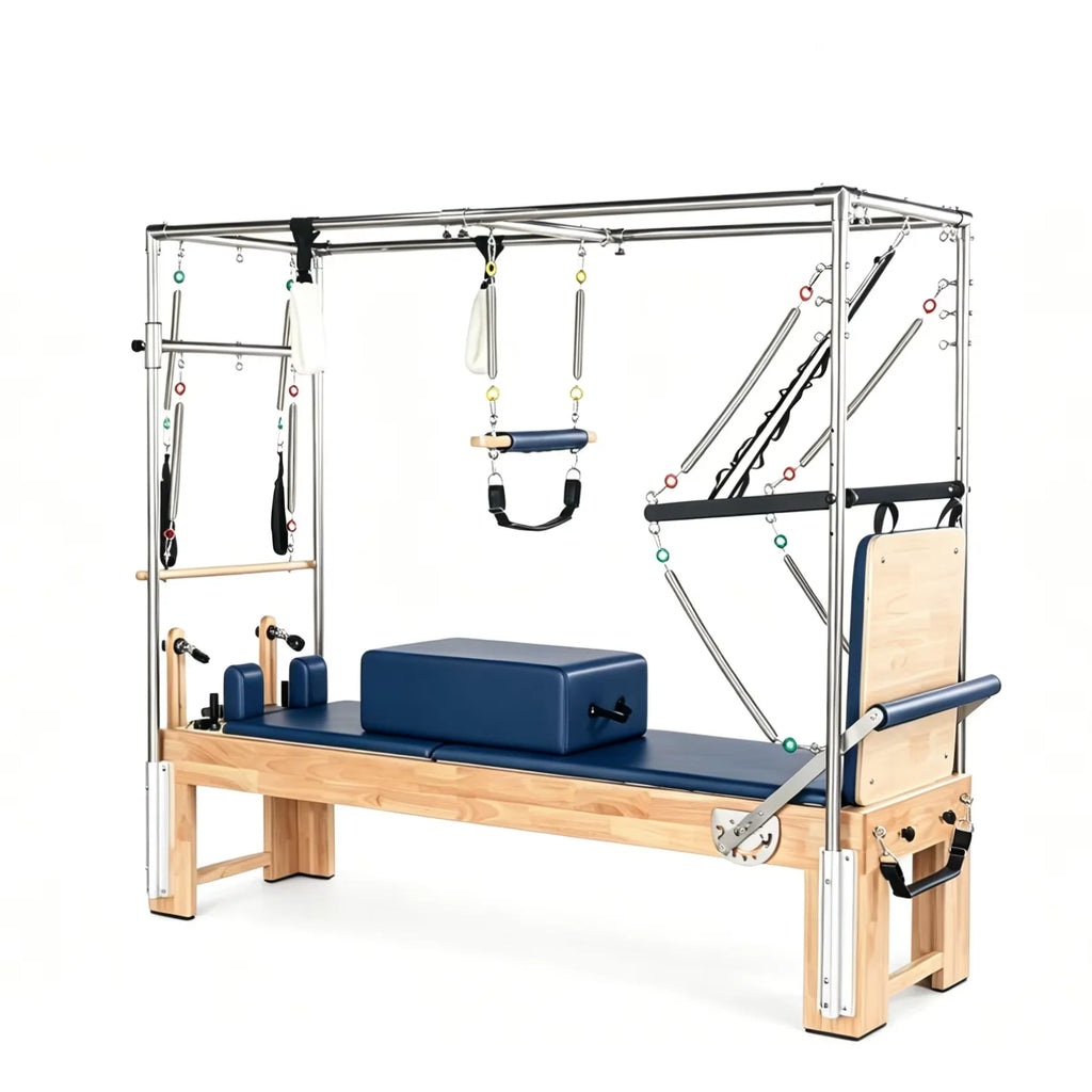 Professional Oak Wood Pilates Reformer Cadillac Studio Training Equipment