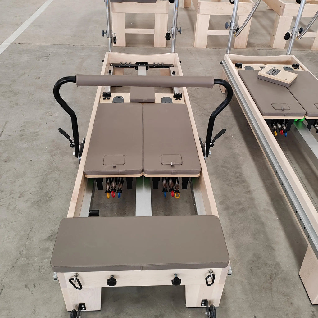 Professional Split Carriage Maple Wood Pilates Reformer Tower