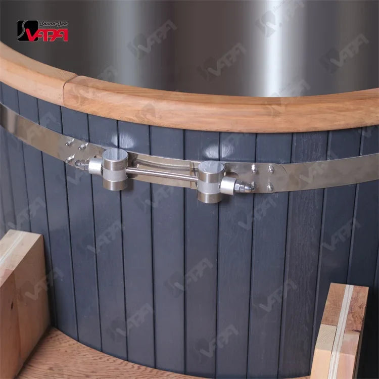 Custom Ice Bath Red Cedar Stainless Steel Alfresco Outdoor Living Australia
