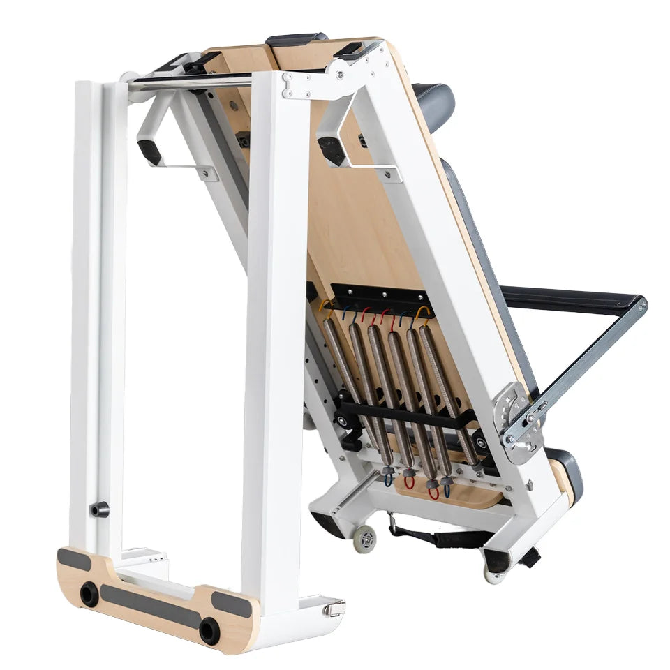 JUMO FA01 Foldable Aluminum Pilates Reformer Studio-Grade Gray