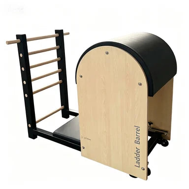 Pilates Ladder Barrel Maple Wood Steel Frame 119x82x101cm