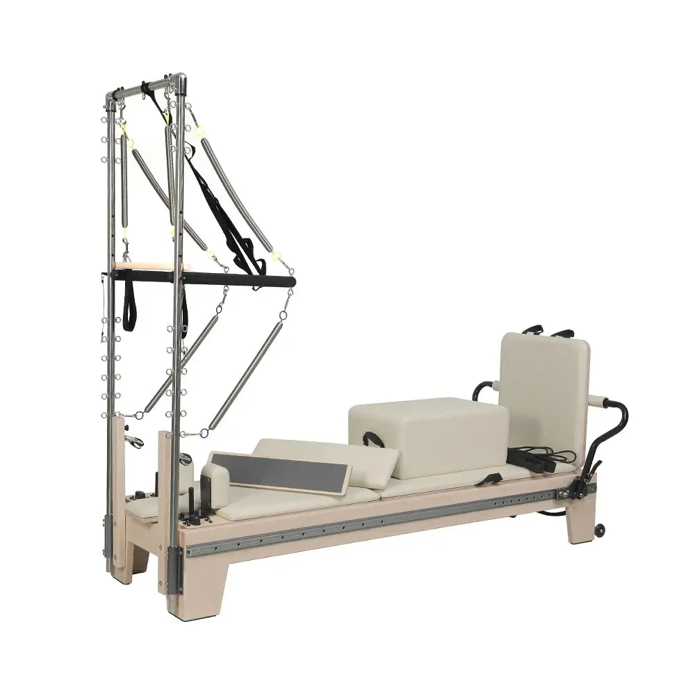 Infinity Footbar Pilates Reformer Tower Maple Wood 233cm