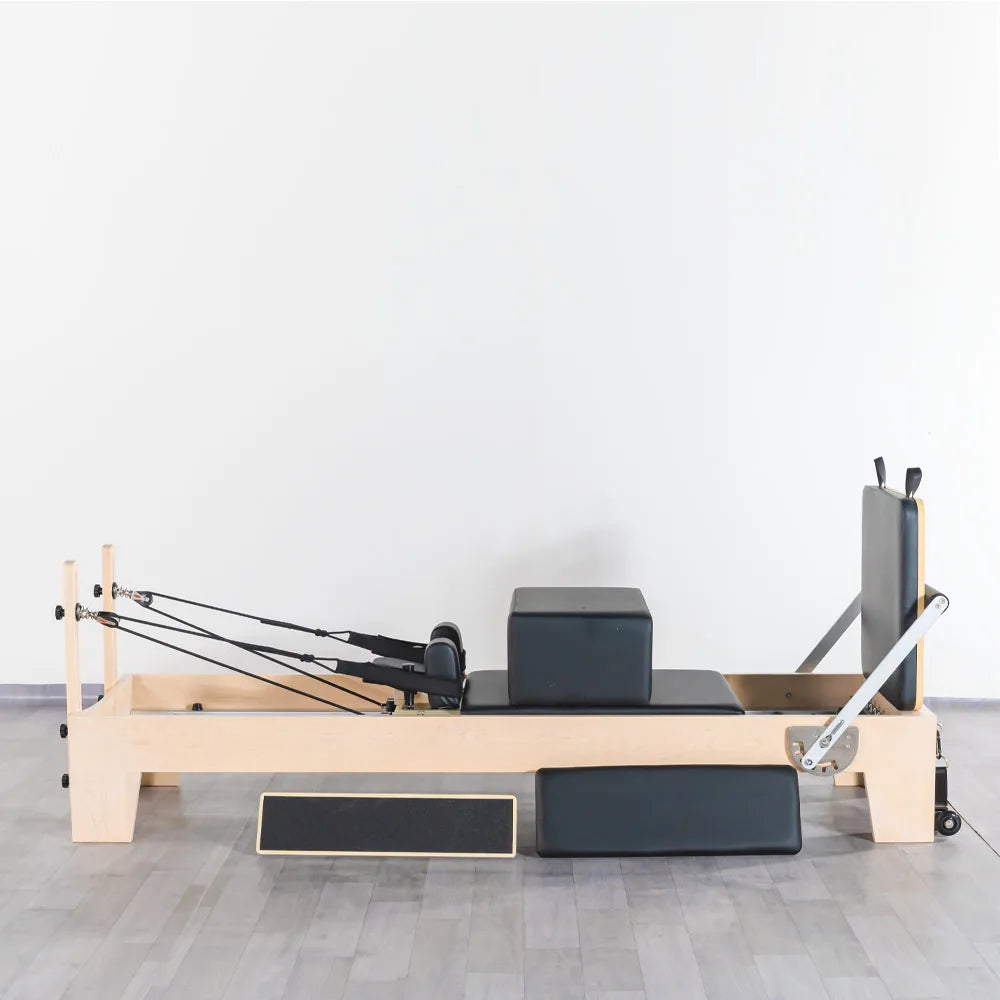 Maple Wood Pilates Reformer Studio Grade Adjustable Carriage Bed