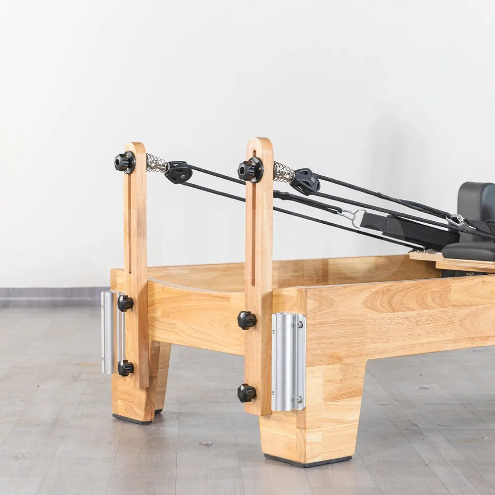 Customized Oak Wood Pilates Reformer Studio Training Machine Black