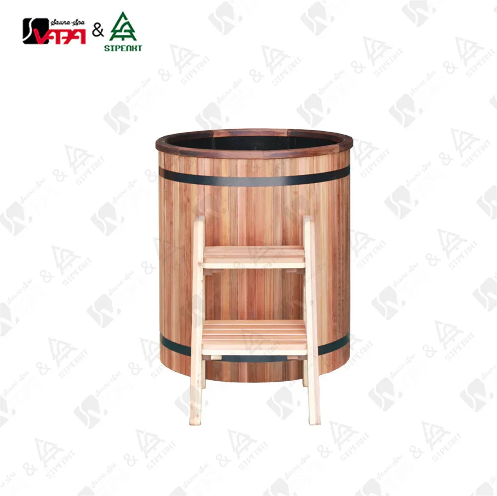 Custom Cold Plunge Tub Modern Red Cedar Alfresco Outdoor Living Australia