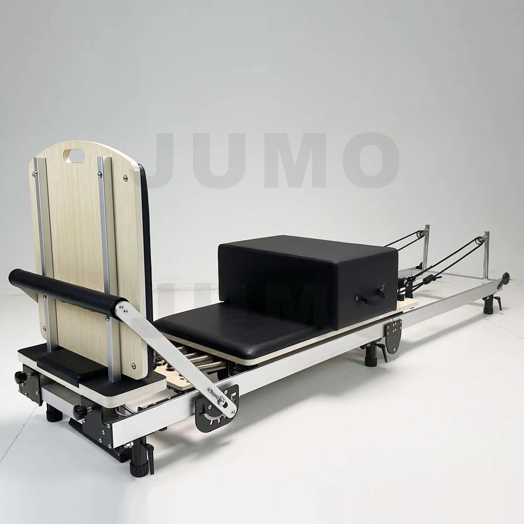 JUMO Foldable Aluminum Pilates Reformer Adjustable Footbar Black