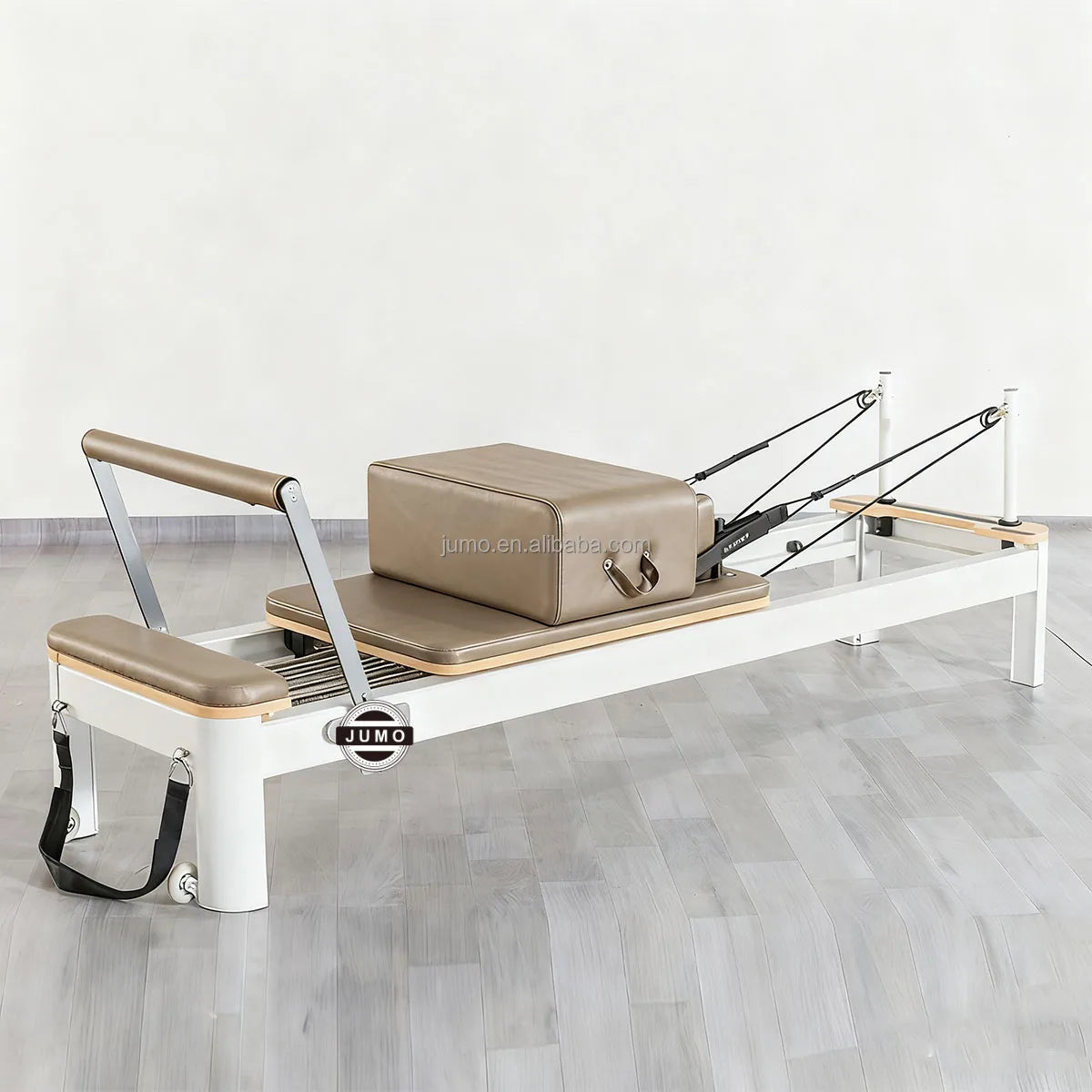 Aluminum Pilates Reformer Professional Studio Grade Sliding Carriage Black