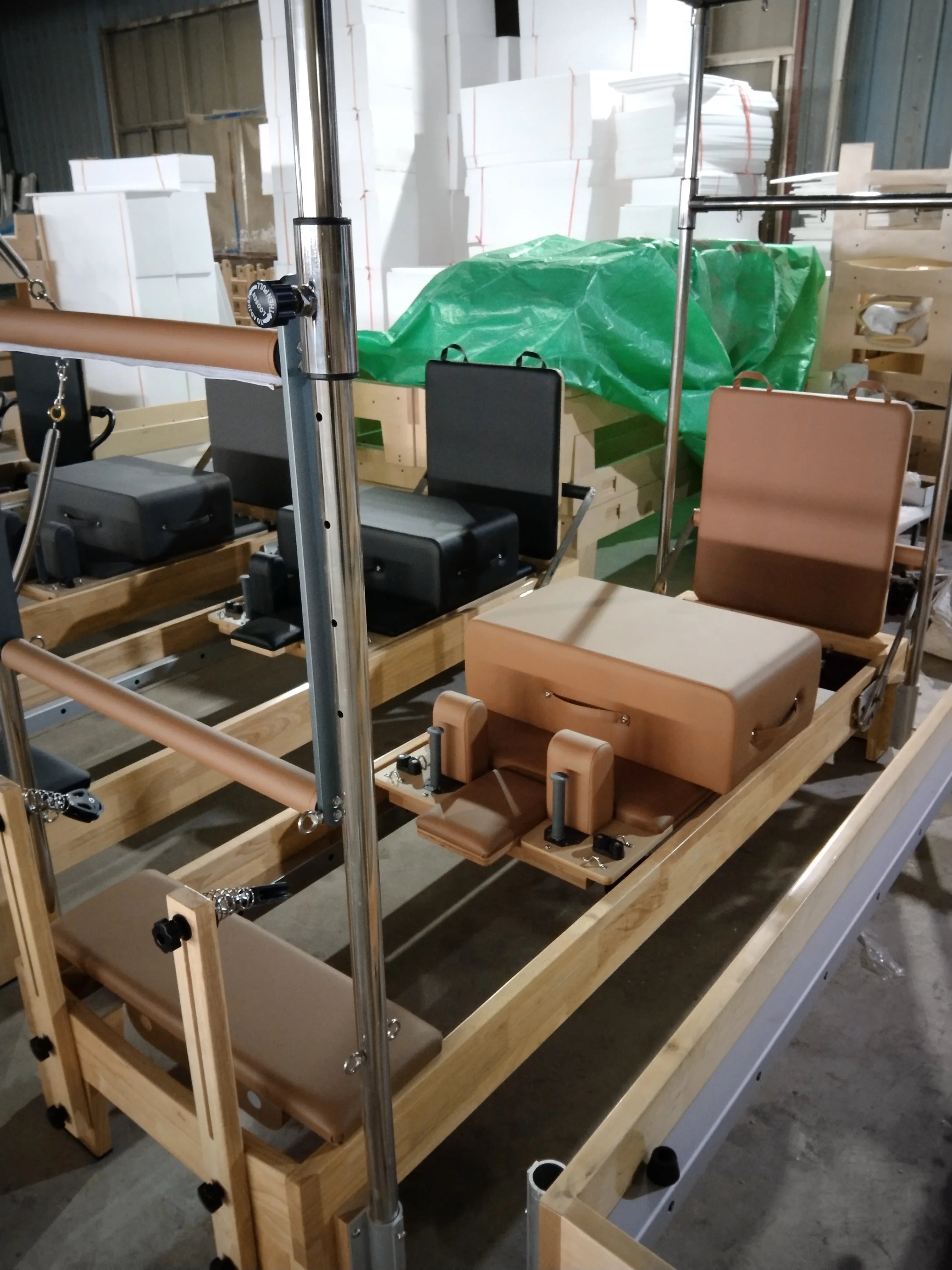 Oak Wood Cadillac Reformer Pilates Machine Adjustable Studio Equipment