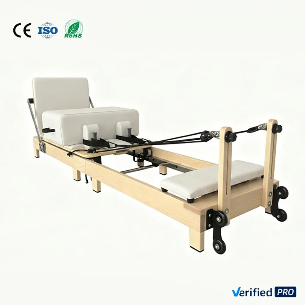 JUMO Maple Wood Foldable Pilates Reformer Studio-Grade Precision Equipment