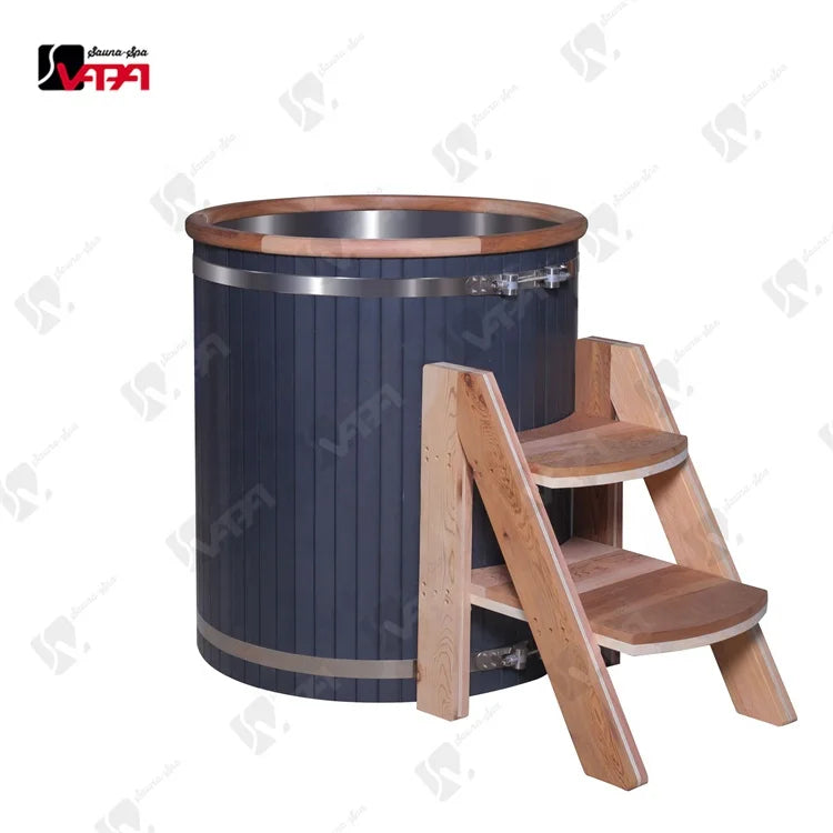 Custom Ice Tub Spa Red Cedar Stainless Steel Alfresco Outdoor Living Australia