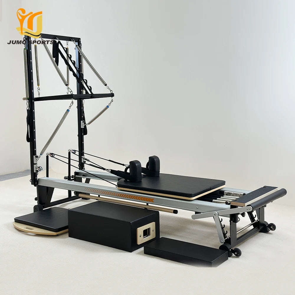 Professional Aluminum Pilates Reformer with Half Tower Studio Equipment