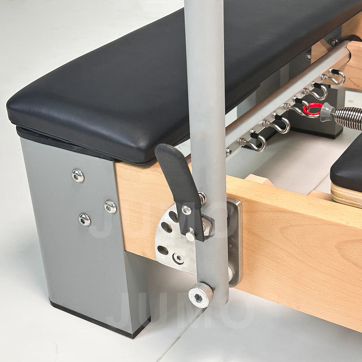 Professional Beech Wood Pilates Reformer Adjustable Footbar 2360mm
