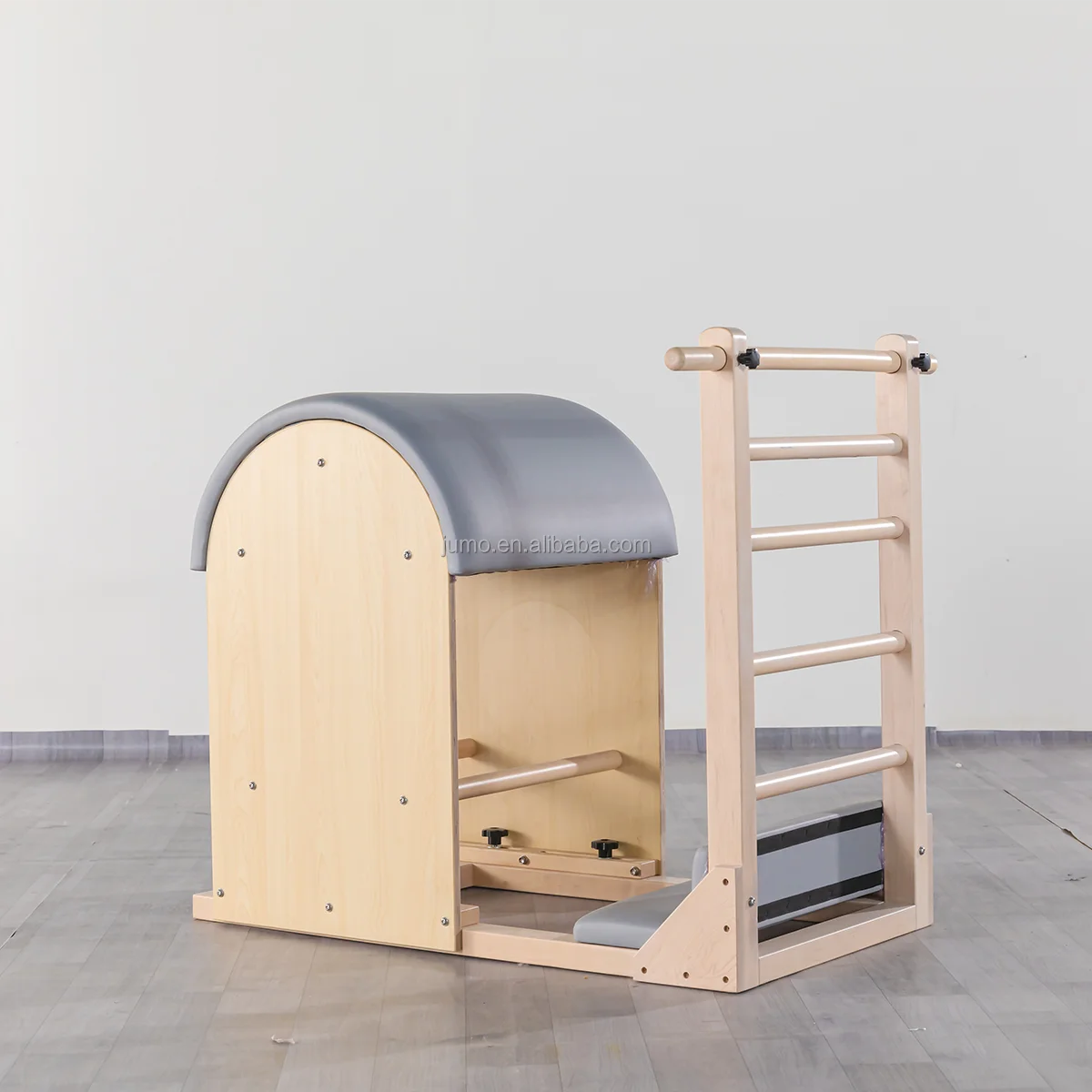Pilates Ladder Barrel Maple Wood Gray 1100x620x990mm
