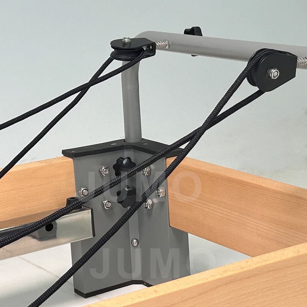 Professional Beech Wood Pilates Reformer Adjustable Footbar 2360mm