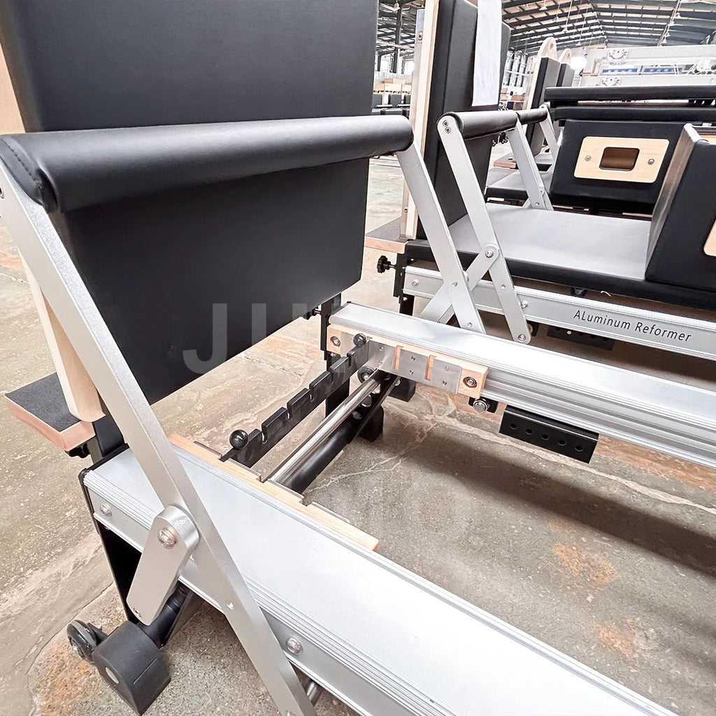 Adjustable Aluminum Pilates Reformer with Tower 236cm White