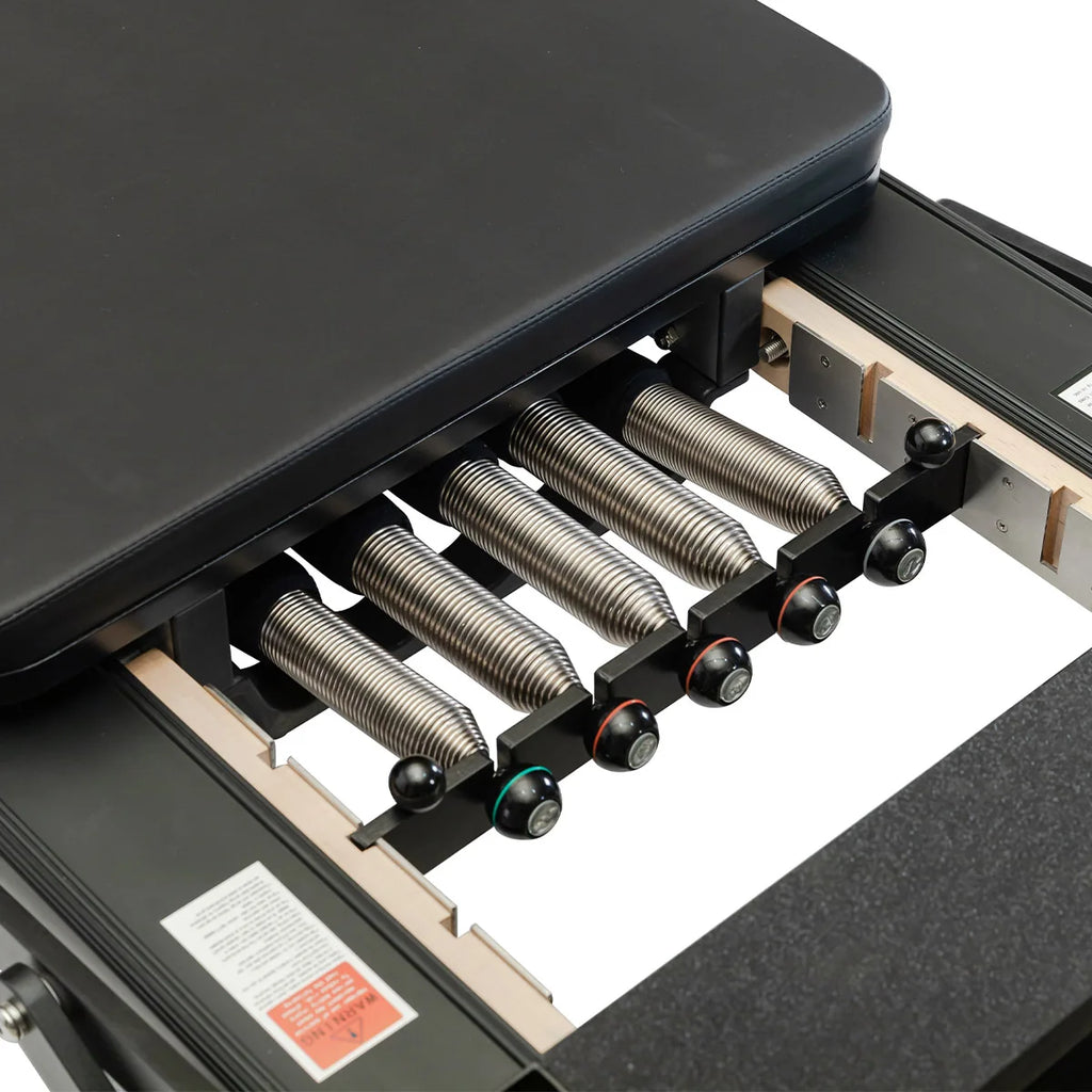 Premium Aluminum Pilates Reformer Commercial Grade Adjustable Resistance Black