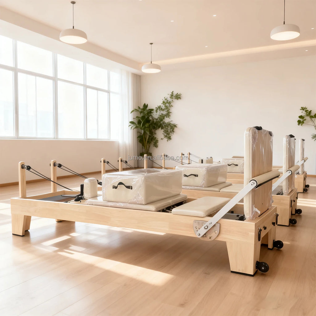 Maple Wood Pilates Reformer Machine Commercial Grade Smooth Glide