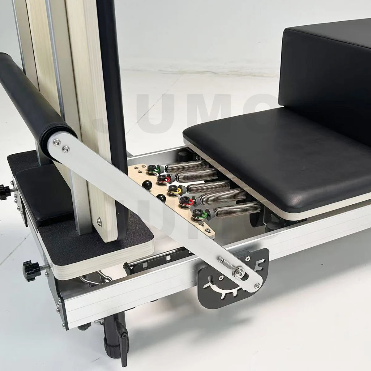 JUMO Foldable Aluminum Pilates Reformer Adjustable Footbar Black