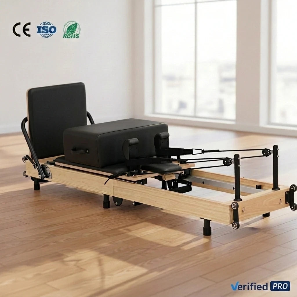 Jumo XMZD02 Portable Pilates Reformer Foldable High-End Wood Bed