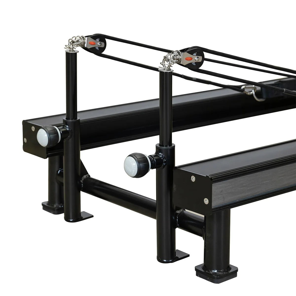 Aluminum Pilates Reformer Machine Black 253cm