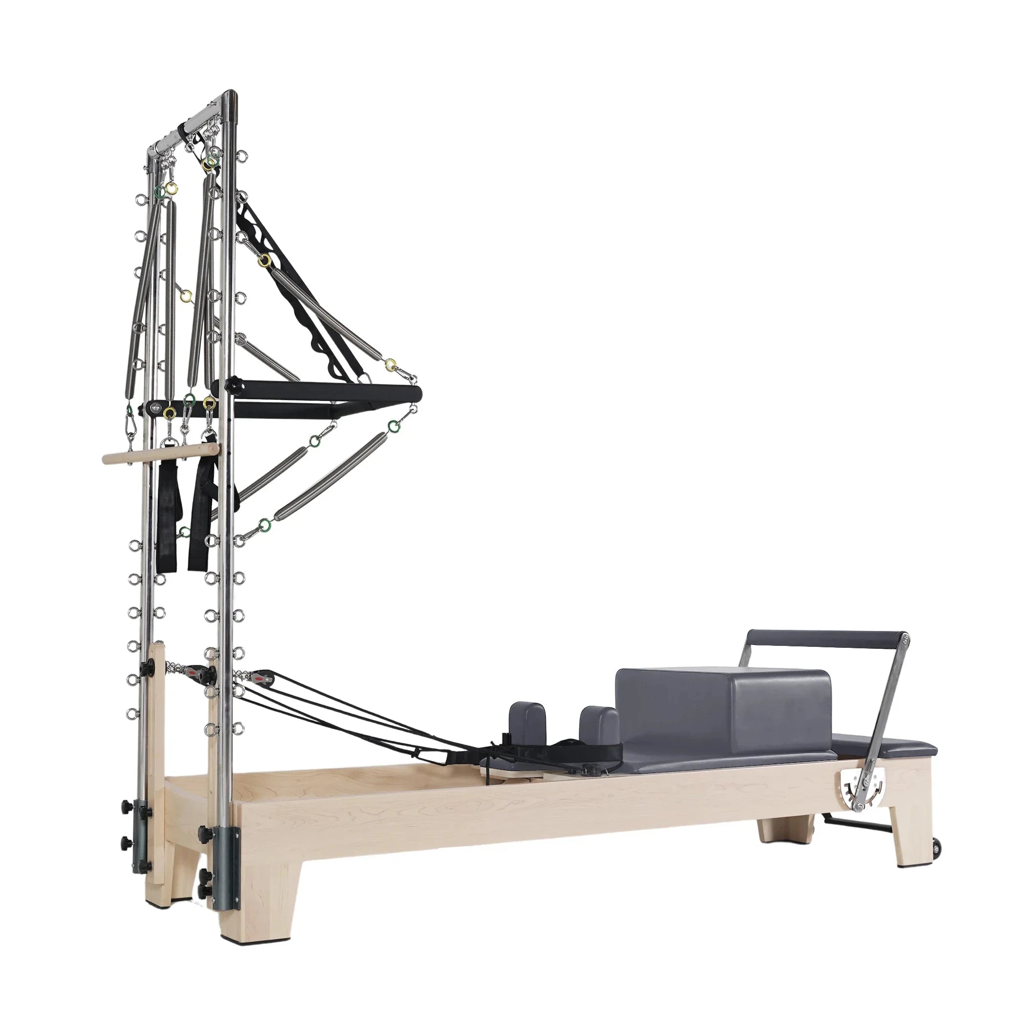 Maple Wood Pilates Reformer with Half Tower Adjustable System