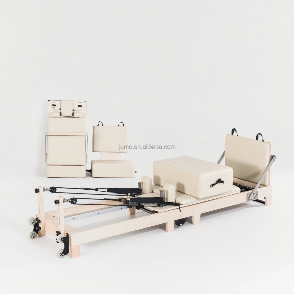 JUMO FW02 Foldable Maple Wood Pilates Reformer Black