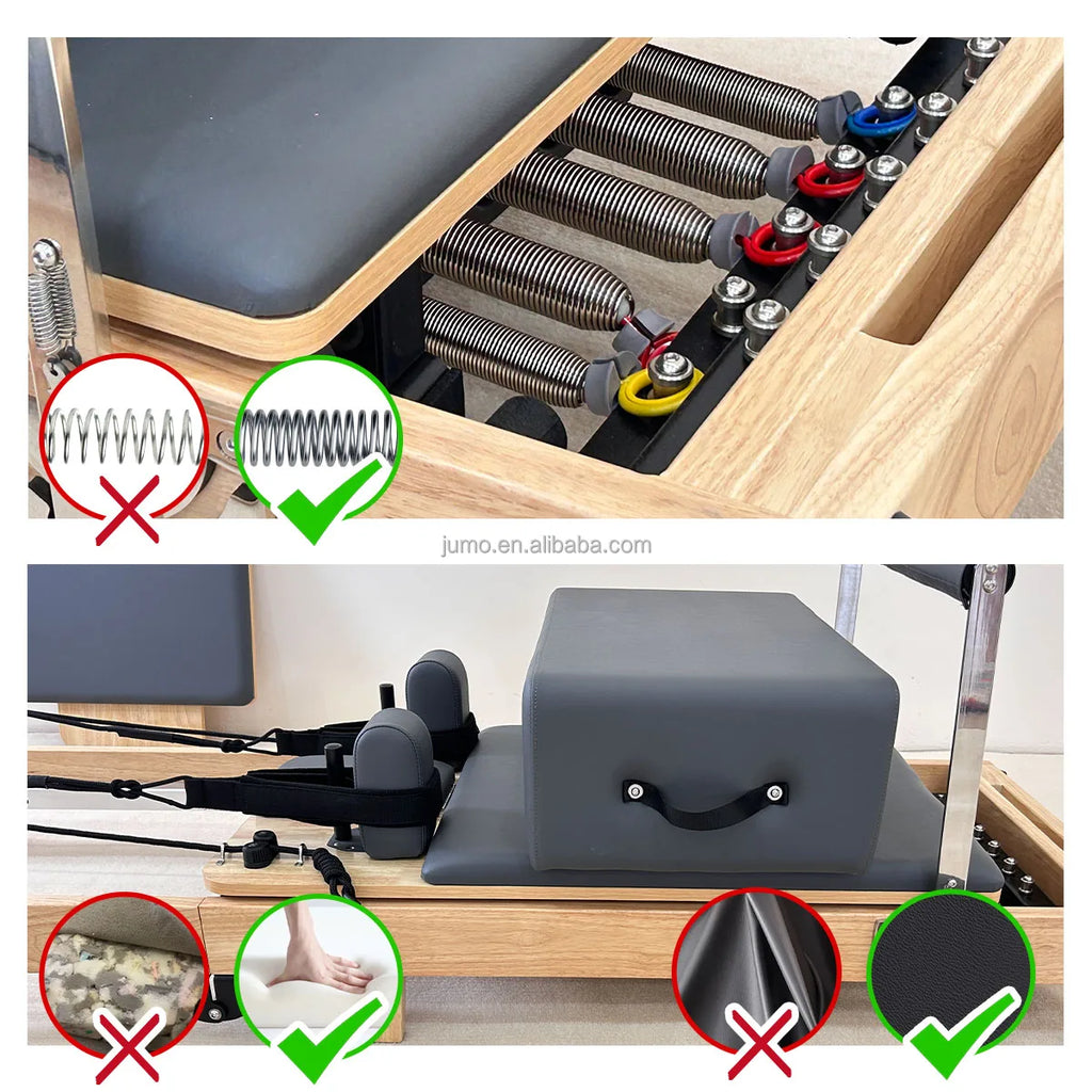 Jumo Foldable Oak Wood Pilates Reformer Studio Home Equipment