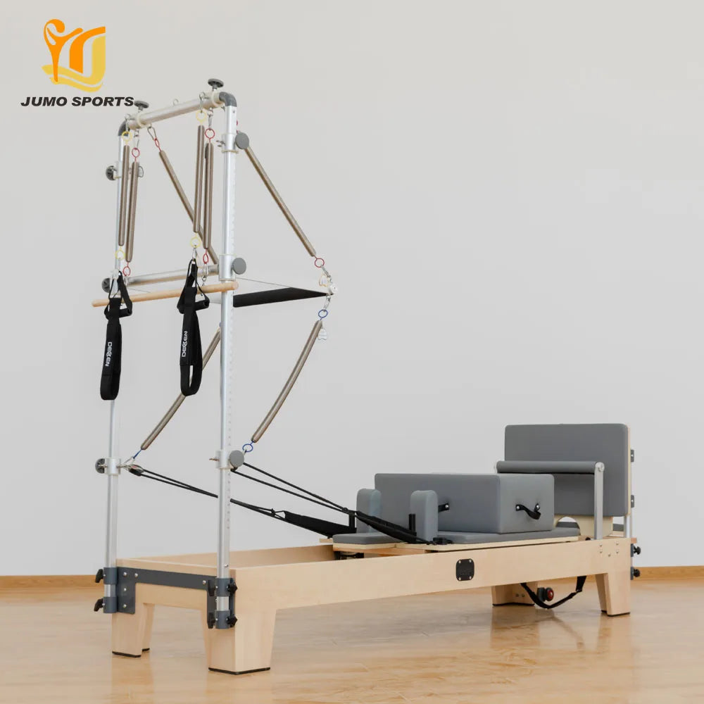 Commercial Maple Wood Pilates Reformer Half Trapeze Gray