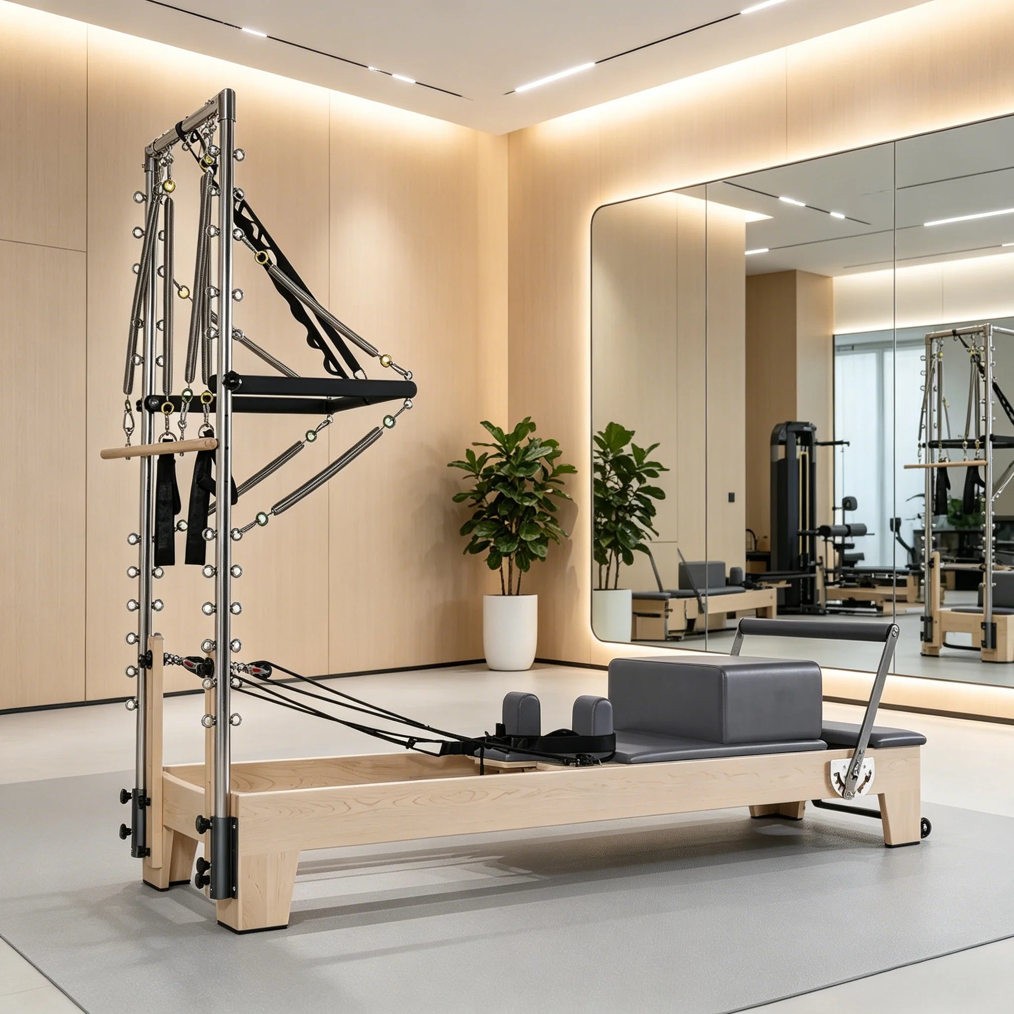 Maple Wood Pilates Reformer Tower Studio Grade Custom Color