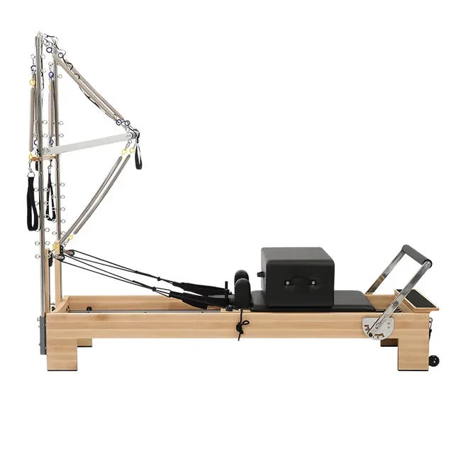 Spliced Maple Reformer Pilates Tower Combo 244cm Black
