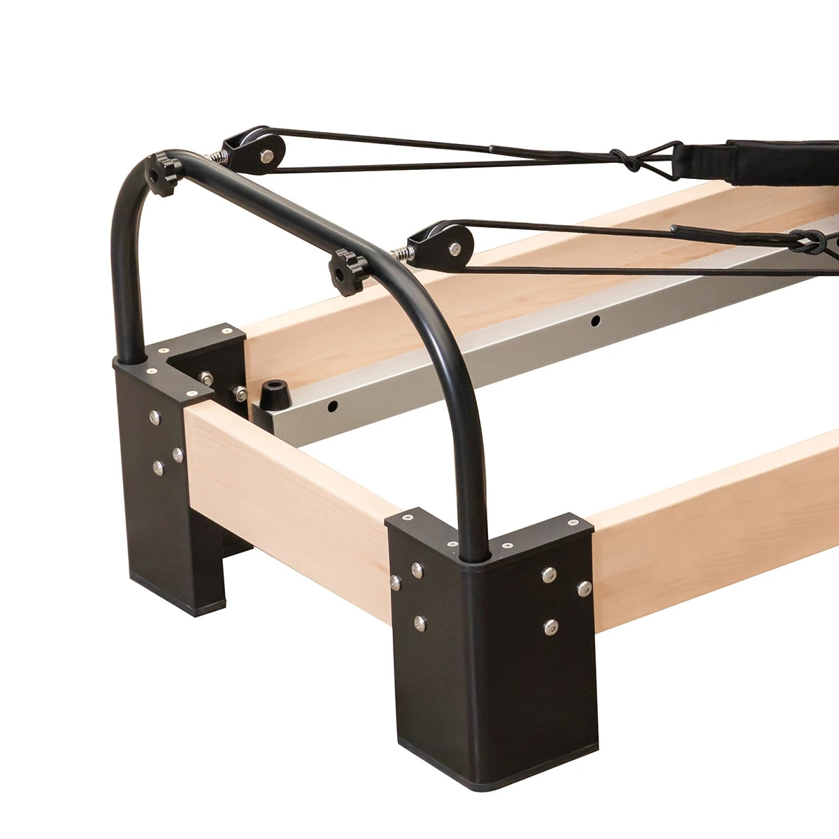 Maple Wood Pilates Reformer Commercial Grade 2580mm Black Finish