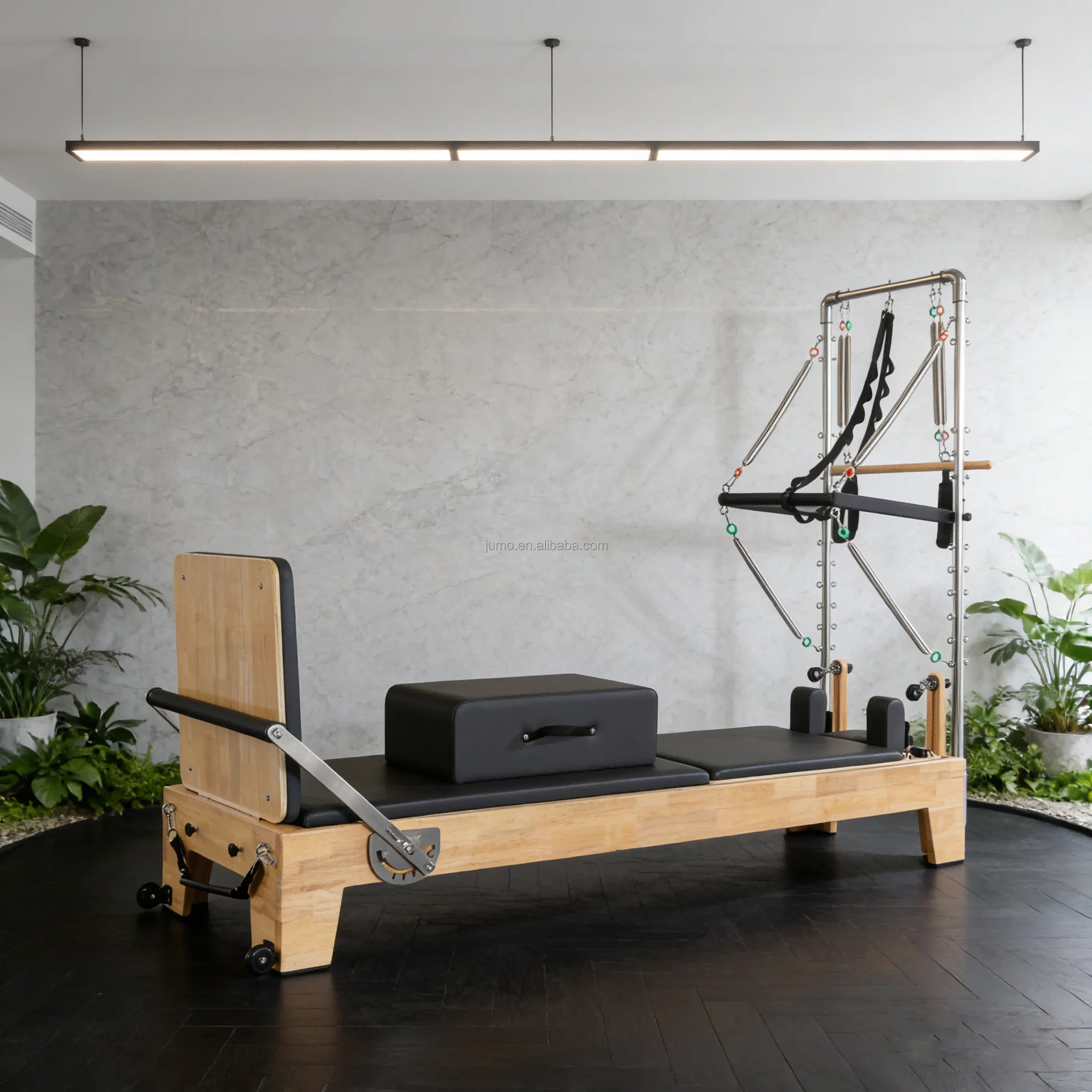 Studio Grade Pilates Reformer With Tower And Cadillac Core Bed