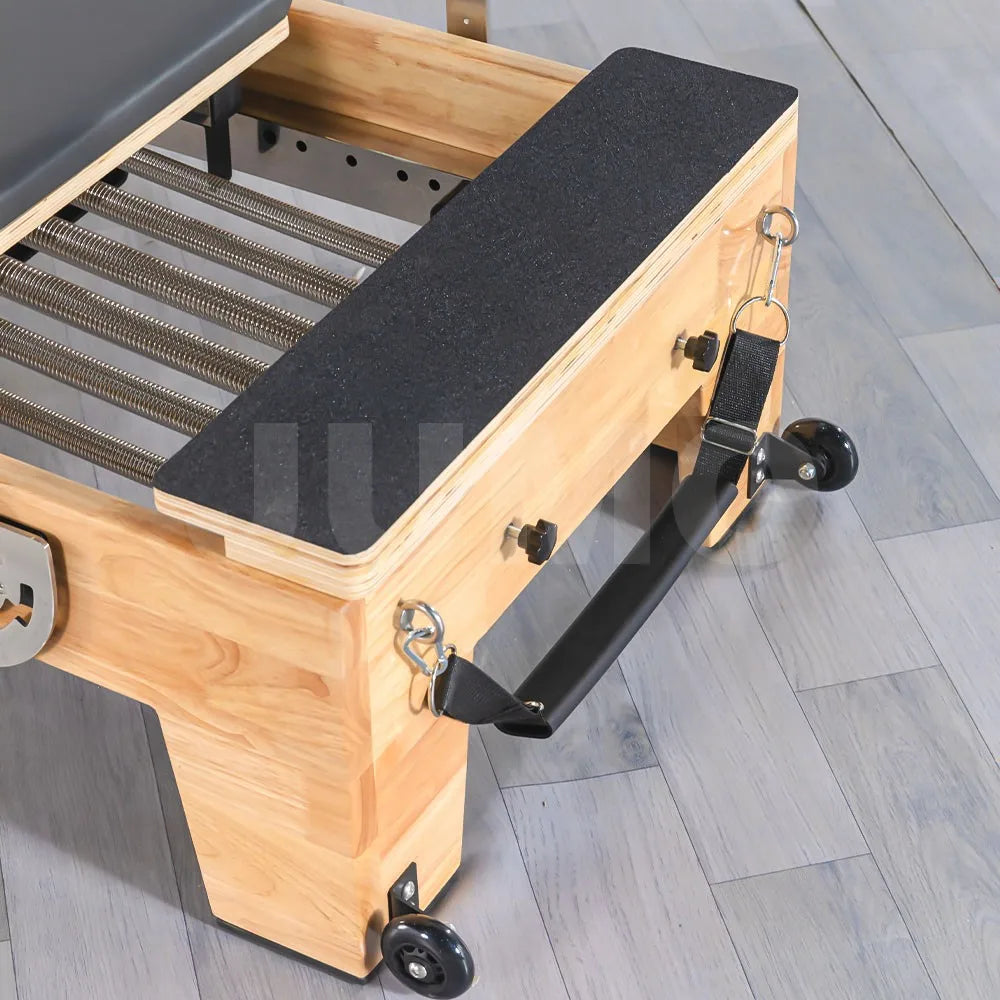 Customized Oak Wood Pilates Reformer Studio Training Machine Black