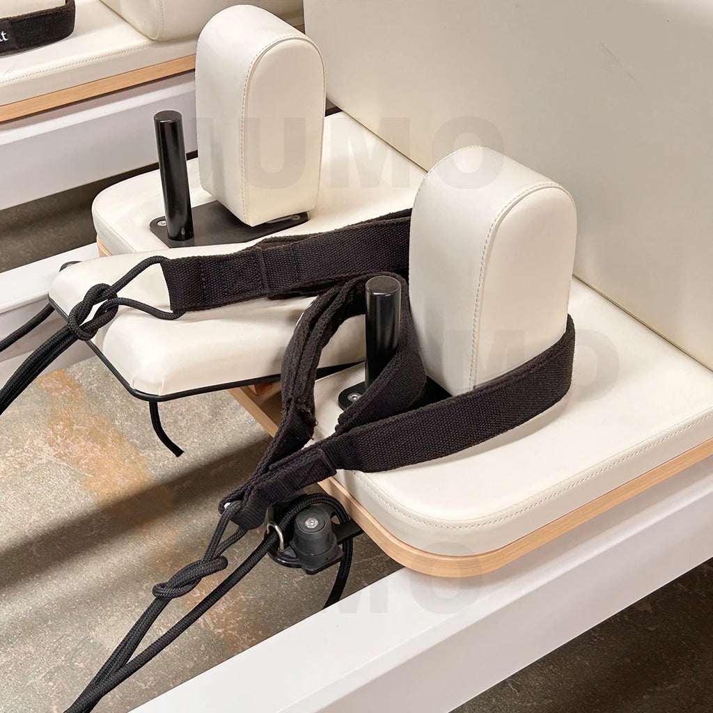 Commercial Aluminum Pilates Reformer Studio Grade White Adjustable