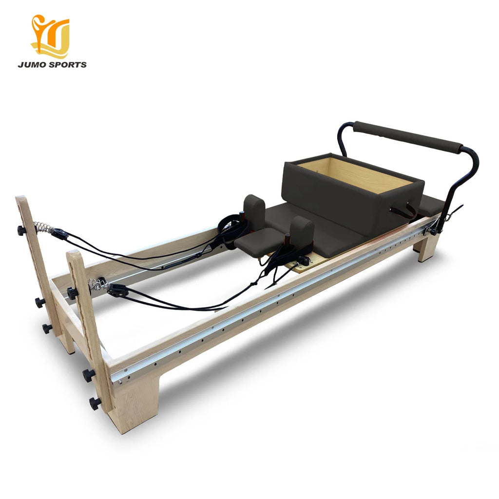 Maple Wood Pilates Reformer Studio Grade Full Track Orange