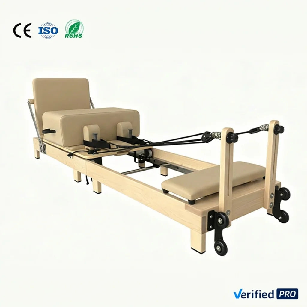 JUMO Professional Maple Wood Pilates Reformer Folding Luxury Equipment
