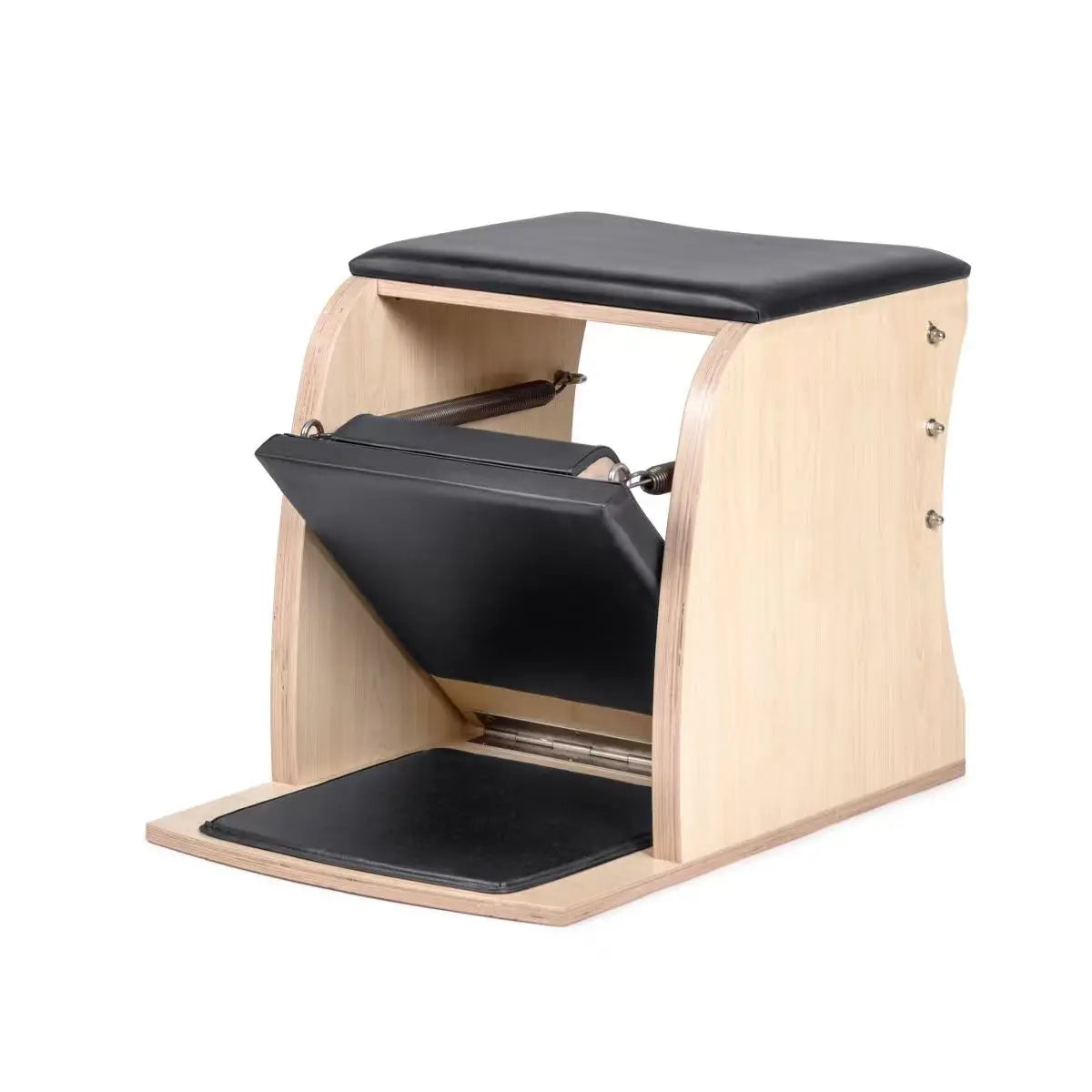Maple Wood Pilates Wunda Chair Adjustable Resistance Black