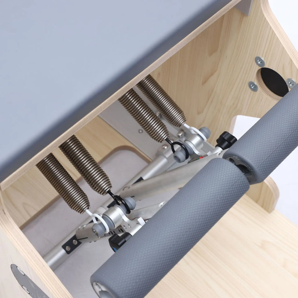 Wunda Pilates Chair Handles Springs Combo Maple Wood Gray